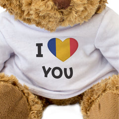 I LOVE YOU (CHAD FLAG) - Teddy Bear - Cute - Chadian Romantic Gift Present