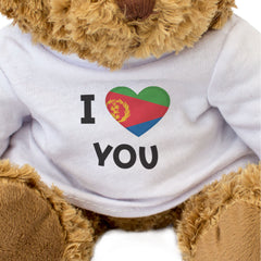 I LOVE YOU (ERITREA FLAG) - Teddy Bear - Cute - Eritrean Romantic Gift Present