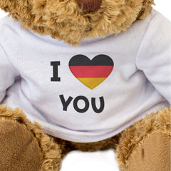 I LOVE YOU (GERMAN FLAG) - Teddy Bear - Cute - Romantic Germany Gift Present