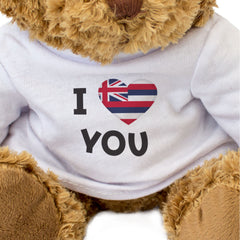 I LOVE YOU (HAWAII FLAG) - Teddy Bear - Cute - Romantic Partner Gift Present