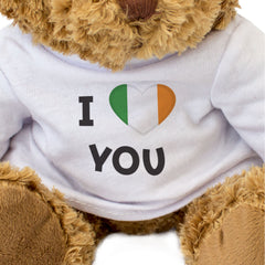 I LOVE YOU (IRISH FLAG) - Teddy Bear - Cute - Romantic Ireland Gift Present