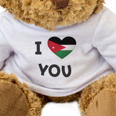 I LOVE YOU (JORDAN FLAG) - Teddy Bear - Cute Funny - Romantic Gift Present