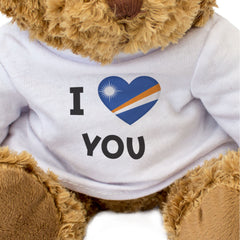 I LOVE YOU (MARSHALL ISLANDS FLAG) - Teddy Bear - Cute - Romantic Gift Present