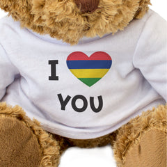I LOVE YOU (MAURITIUS FLAG) - Teddy Bear - Mauritian Romantic Gift Present