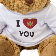 I LOVE YOU (MONTENEGRO FLAG) - Teddy Bear - Cute Cuddly - Romantic Gift Present