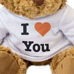 I LOVE YOU (ORANGE HEART) - Teddy Bear - Romantic Valentine's Day Gift Present