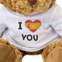 I LOVE YOU (SPANISH FLAG) - Teddy Bear - Cute - Romantic Spain Gift Present