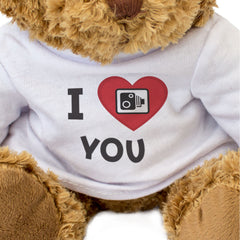 I LOVE YOU (SPEED CAMERA HEART) - Teddy Bear - Funny - Romantic Gift Present