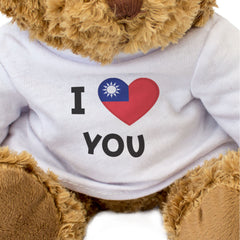 I LOVE YOU (TAIWANESE FLAG) - Teddy Bear - Cute - Taiwan Romantic Gift Present