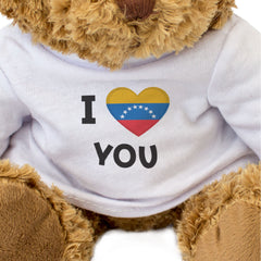 I LOVE YOU (VENEZUELA FLAG) - Teddy Bear - Romantic Venezuelan Gift Present
