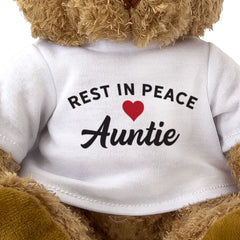 RIP AUNTIE - Teddy Bear - Rest In Peace - Sympathy Gift Present