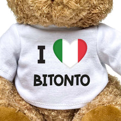 I LOVE BITONTO (ITALY FLAG) - Teddy Bear - Funny Souvenir Gift Present - Image 2
