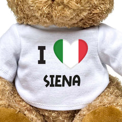 I LOVE SIENA (ITALY FLAG) - Teddy Bear - Funny Souvenir Gift Present - Image 2