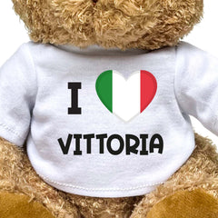 I LOVE VITTORIA (ITALY FLAG) - Teddy Bear - Funny Souvenir Gift Present - Image 2