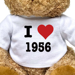 I LOVE 1956 - Teddy Bear - Cute Cuddly Soft - Funny Birthday Gift Present - Image 2