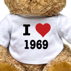 I LOVE 1969 - Teddy Bear - Cute Cuddly Soft - Funny Birthday Gift Present - Image 2