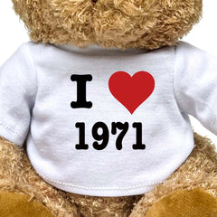 I LOVE 1971 - Teddy Bear - Cute Cuddly Soft - Funny Birthday Gift Present - Image 2