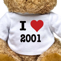I LOVE 2001 - Teddy Bear - Cute Cuddly Soft - Funny Birthday Gift Present - Image 2