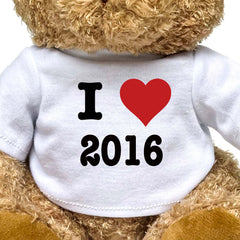 I LOVE 2016 - Teddy Bear - Cute Cuddly Soft - Funny Birthday Gift Present - Image 2