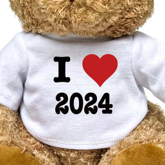 I LOVE 2024 - Teddy Bear - Cute Cuddly Soft - Funny Birthday Gift Present - Image 2