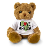 I LOVE AFRICA (CONTINENT) - Teddy Bear - Cute Cuddly Soft - Gift Present