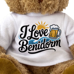 I LOVE BENIDORM (SUN SEA & BEER) - Teddy Bear - Cute Cuddly - Spain Gift Present