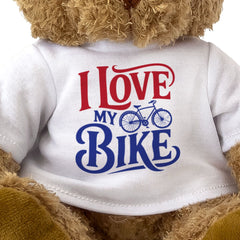 I LOVE MY BIKE - Teddy Bear - Cute Cuddly Soft Adorable - Cyclist Gift Present