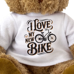 I LOVE MY NEW BIKE - Teddy Bear - Cute Cuddly Soft - Cyclist Gift Present
