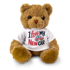 I LOVE MY NEW CAR - Teddy Bear - Cute Cuddly Soft Adorable - Gift Present