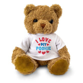 I LOVE MY POOKIE (HEARTS) - Teddy Bear - Cute Cuddly Soft Adorable - Gift Present