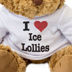 I LOVE ICE LOLLIES - Teddy Bear - Cute Cuddly Soft Adorable - Gift Present