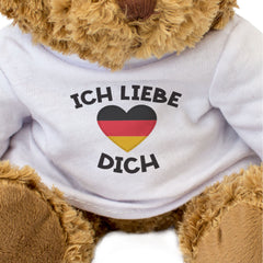 ICH LIEBE DICH (GERMAN FLAG) - Teddy Bear - I Love You Romantic Gift Present
