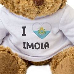 I LOVE IMOLA (SAN MARINO FLAG) - Teddy Bear - Cute Funny Souvenir Gift Present