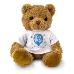 IT'S A BOY! - Cute Cuddly Soft Adorable - Teddy Bear - Gender Reveal Gift Present