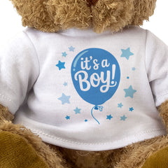 IT'S A BOY! - Cute Cuddly Soft Adorable - Teddy Bear - Gender Reveal Gift Present