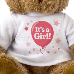 IT'S A GIRL! - Cute Cuddly Soft Adorable - Teddy Bear - Gender Reveal Gift Present
