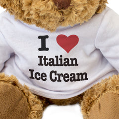 I LOVE ITALIAN ICE CREAM - Teddy Bear - Cute Cuddly Soft Adorable - Gift Present