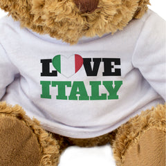 LOVE ITALY (FLAG HEART) - Teddy Bear - Funny Italian Souvenir Gift Present