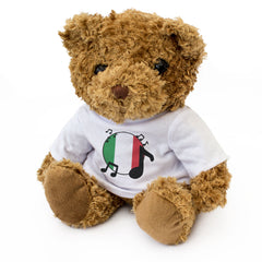 ITALY FLAG (MUSICAL NOTES) - Teddy Bear - Cute Italian Music Fan Gift Present
