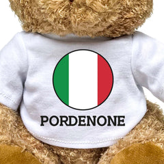 PORDENONE (ITALY FLAG ROUNDEL) - Teddy Bear - Funny Italian Souvenir Gift Present - Image 2