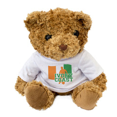 IVORY COAST FLAG (FOOTBALL) - Teddy Bear - Côte d'Ivoire Soccer Fan Gift Present