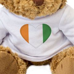 IVORY COAST FLAG HEART - Teddy Bear - Cute Cuddly - Côte d'Ivoire Gift Present