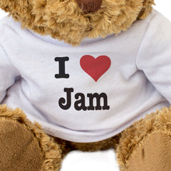 I LOVE JAM - Teddy Bear - Cute Cuddly Soft Adorable - Gift Present