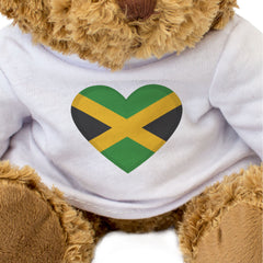 JAMAICA FLAG HEART - Teddy Bear - Cute Cuddly Soft - Jamaican Gift Present