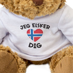 JEG ELSKER DIG (NORWAY FLAG) - Teddy Bear - I Love You - Romantic Gift Present