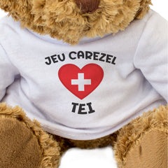 JEU CAREZEL TEI (SWISS FLAG) - Teddy Bear - I Love You - Romantic Gift Present