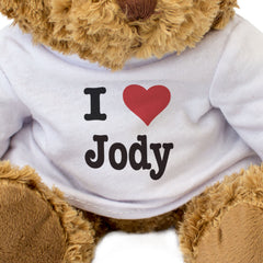 I LOVE JODY - Teddy Bear - Cute Cuddly Soft Adorable - Gift Present