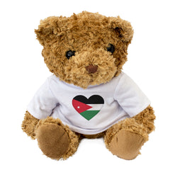 JORDAN FLAG HEART - Teddy Bear - Cute Funny - Jordanian Souvenir Gift Present