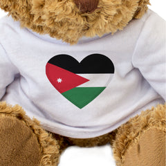 JORDAN FLAG HEART - Teddy Bear - Cute Funny - Jordanian Souvenir Gift Present