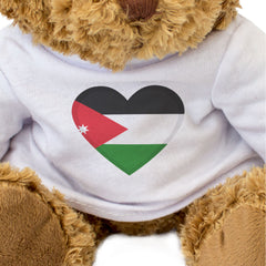 JORDAN FLAG HEART - Teddy Bear - Cute Cuddly Soft - Jordanian Gift Present